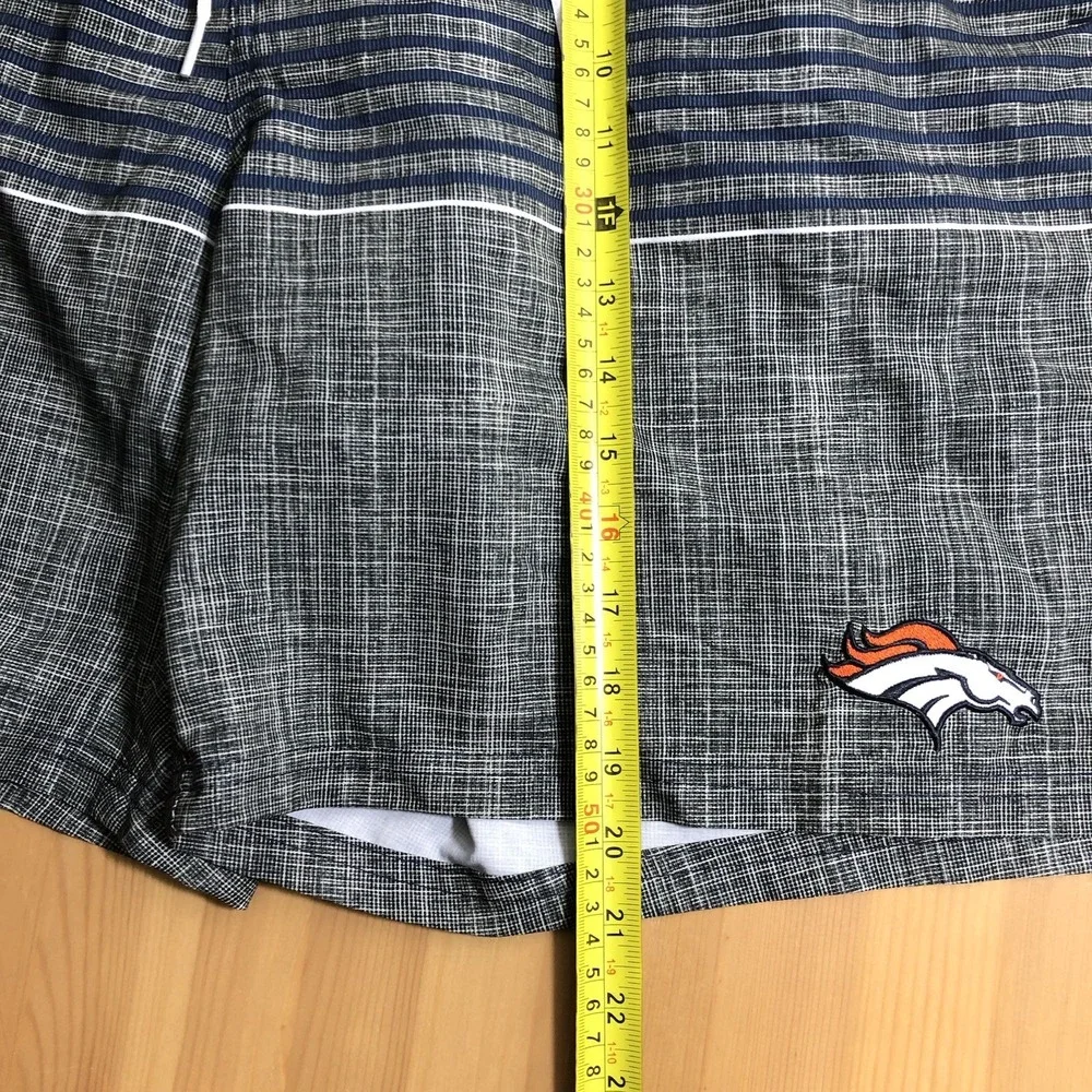 NFL Denver Broncos Board Shorts Swim Trunks Men's Sz 2XL Gray Navy